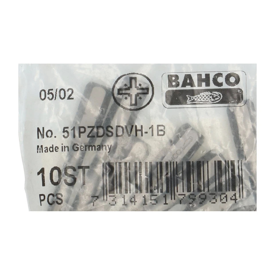 Parafusos de cabeça Bahco 51PZDSDVH-1B Pozidrive novos com etiquetas (10 peças) - Imagem 2 de 4