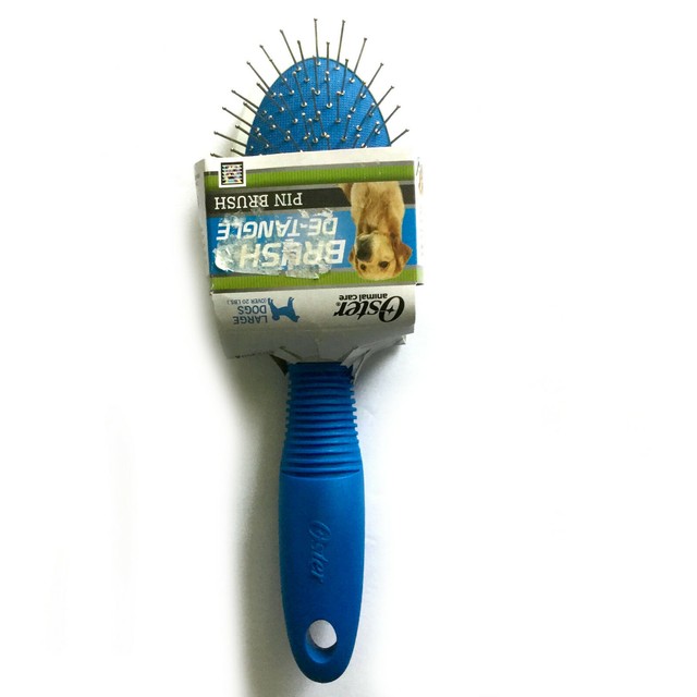 Oster Detangler Pin Brush For Large Dogs Medium To Long Coats Blue eBay