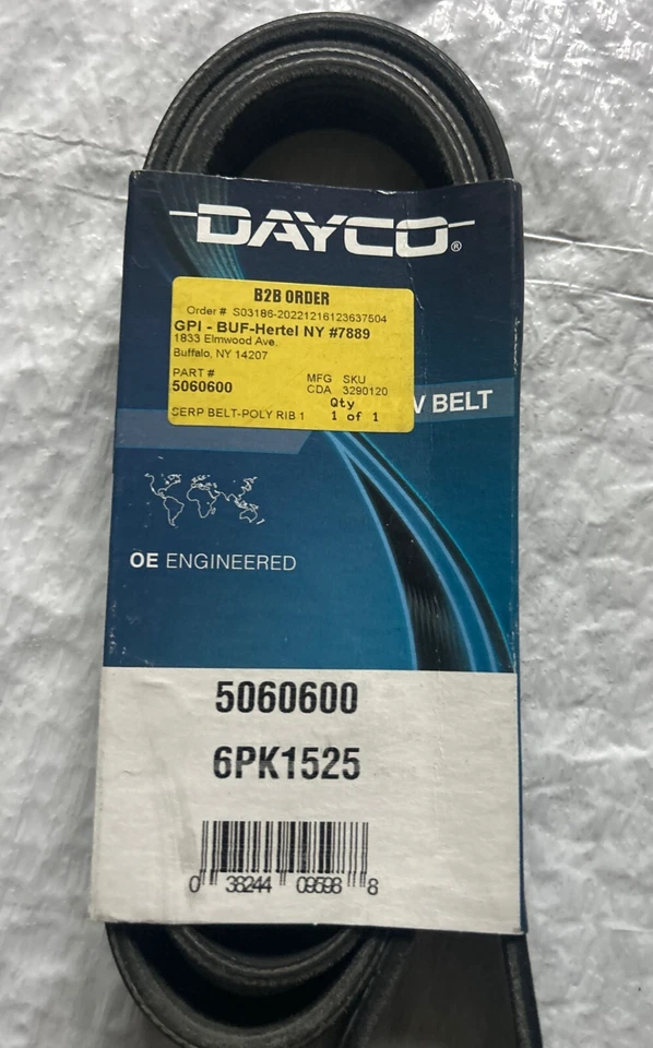 Poly Rib Belt Serpentine Belt; 60.04 Long, 6 Rib Count for ASUNA SUNFIRE 1993 Foto 3 de 3