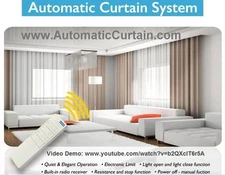 Electric Remote Controlled Drapery System W/10' Track Right Pull & Ceiling Mount