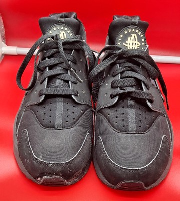 Nike Mens Air Huarache 318429-003 Triple Black Running Shoes  display picture 1