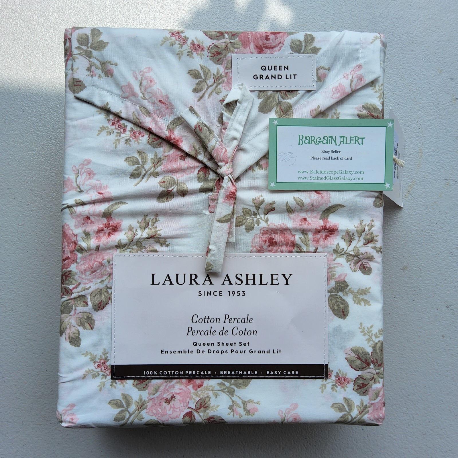 6pc Laura Ashley Floral Queen Sheet Set Shabby Chic Farmhouse Pink