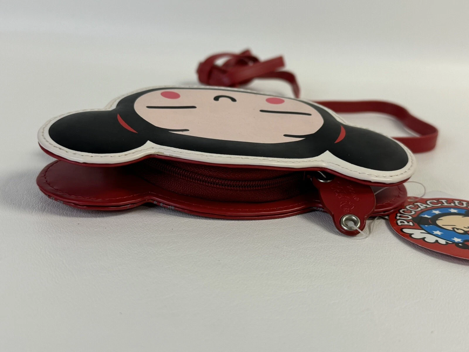 뿌까 페이스 헤드 레드 코인 파우치 미니 크로스바디 뿌까클럽 스페셜 신상품-Freehip.co.kr