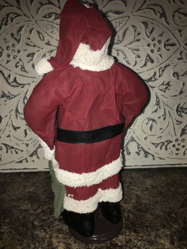 Vintage THC Kirkland Signature Weihnachtsmann Stoffmaché 10" mit Beutel mit Geschenken - Bild 5 von 10