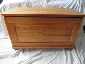 Vintage ikea narvik pine chest blanket toy box ottomon storage ...