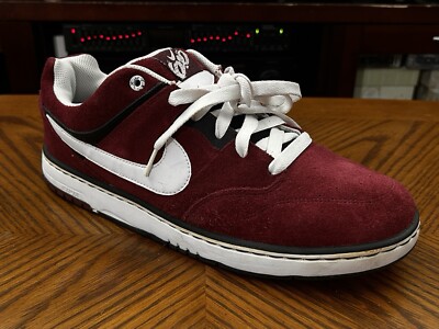 Nike Air Zoom Cush 325333-611 Low Sneakers Burgundy Suede Rare 2009 Men Size 12