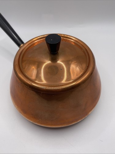Copper Spring Culinox Switzerland Swiss Copper on Metal Fondue Pot w/ Lid - Picture 2 of 8