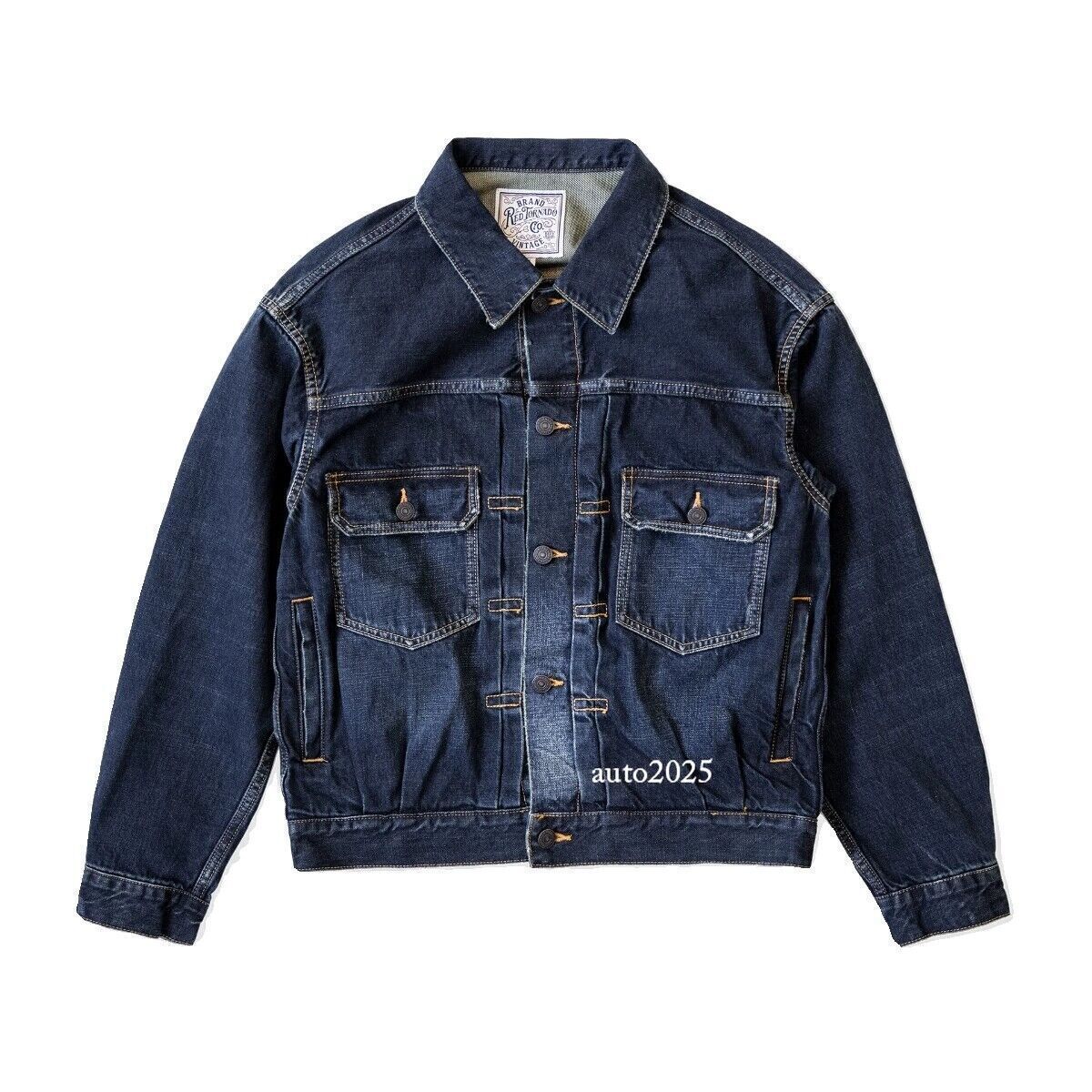 Red Tornado Fall Winter Vintage Men's Denim Jacket Selvedge