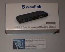Wavlink Black Dual 2K USB 3.0 Universal Docking Station Model: WL-UG39DK1