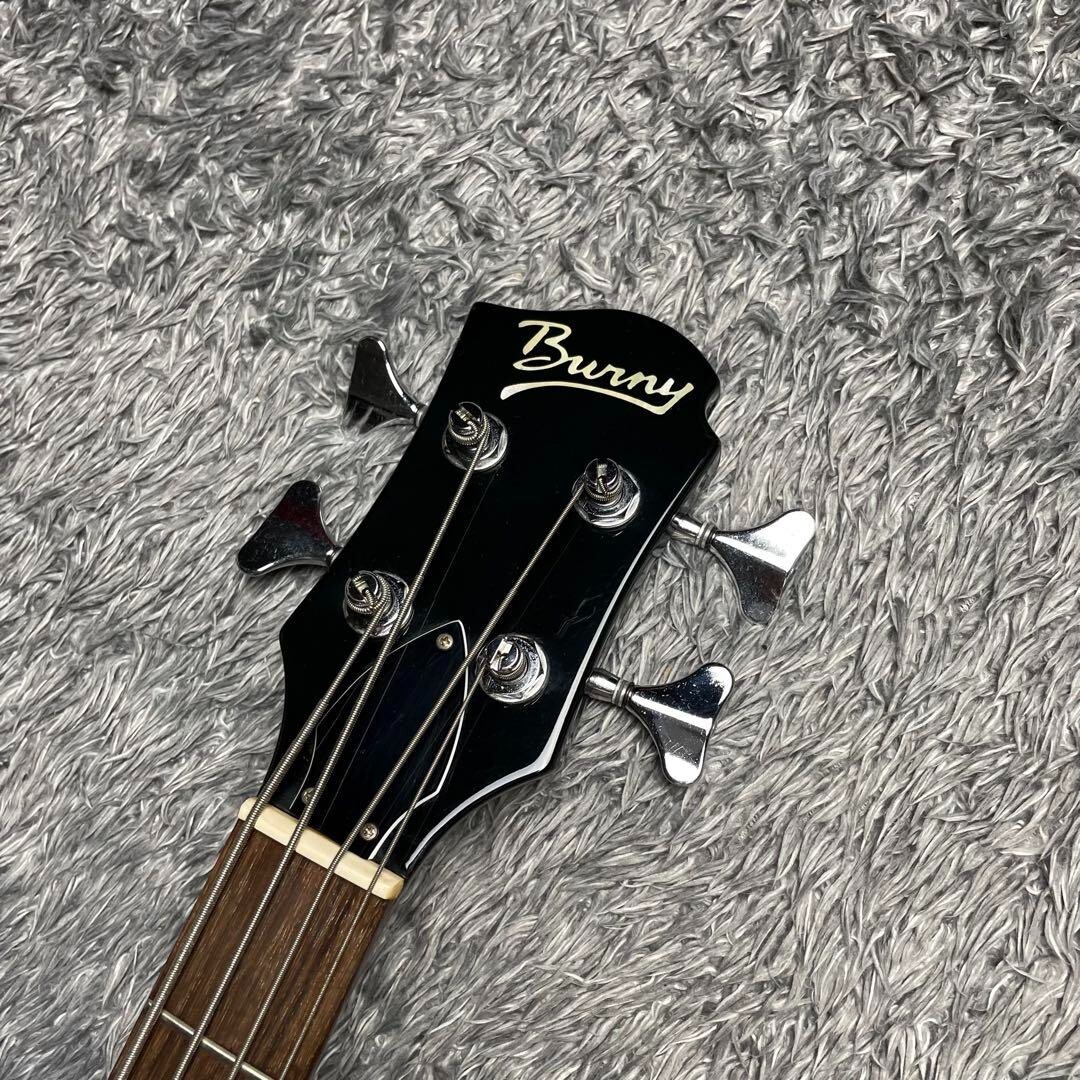 美品 Burny BWB-90 スルーネック Boost 搭載 エレキベース Burny BWB-90 Warlock Black Neck-Through Electric Bass Guitar