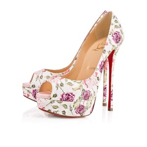 louboutin floral heels