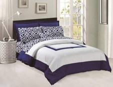 8 pcs Comforter  Sheets Set Soft Brushed Microfiber Down Alternative King Size