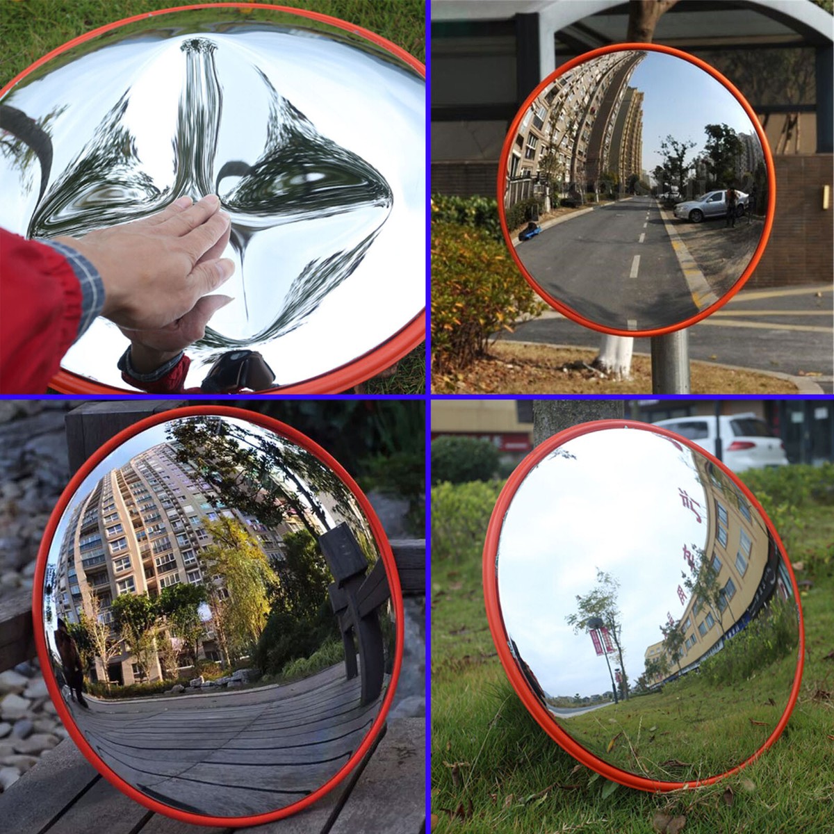 Specchio Convesso Stradale 45 Cm - Per Garage, Strade E Magazzini, Angolo 130° - Foto 8