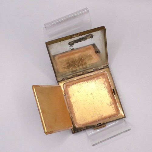 Volupte USA Vintage Goldtone Quadrato Polvere/Specchio Compatto - Foto 7 di 11