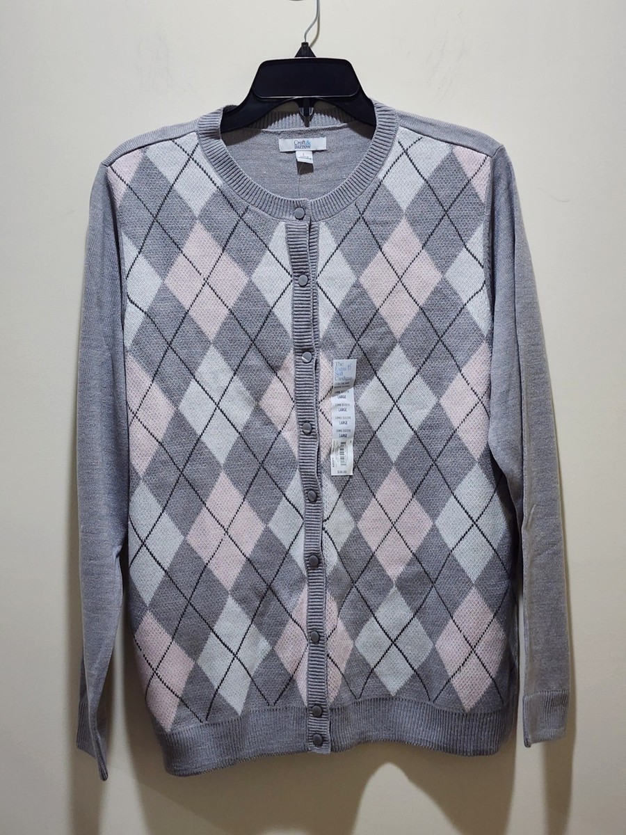 CROFT BARROW Women's The Extra Soft Cardigan Sweater Size Large