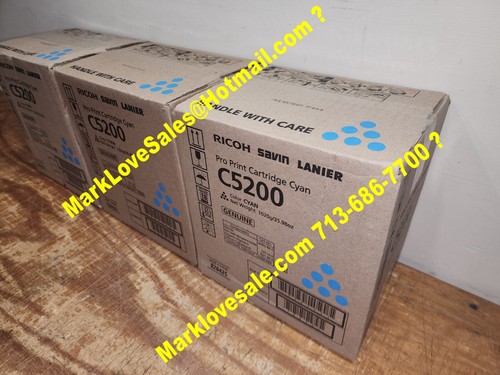 Cartouche d'impression cyan Ricoh Pro C5200 C5210 S (3) 828425 boîtes scellées d'origine - Photo 3/16