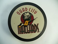 UHL Quad City Mallards Fairfield Ad Reverse Official Hockey Puck Collect Pucks