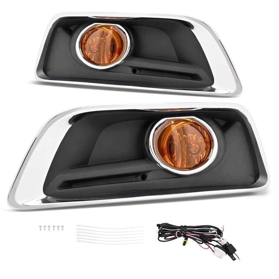 Fit For Chevrolet Malibu 20132015 Fog Lights Lamps w/ Black Bezel