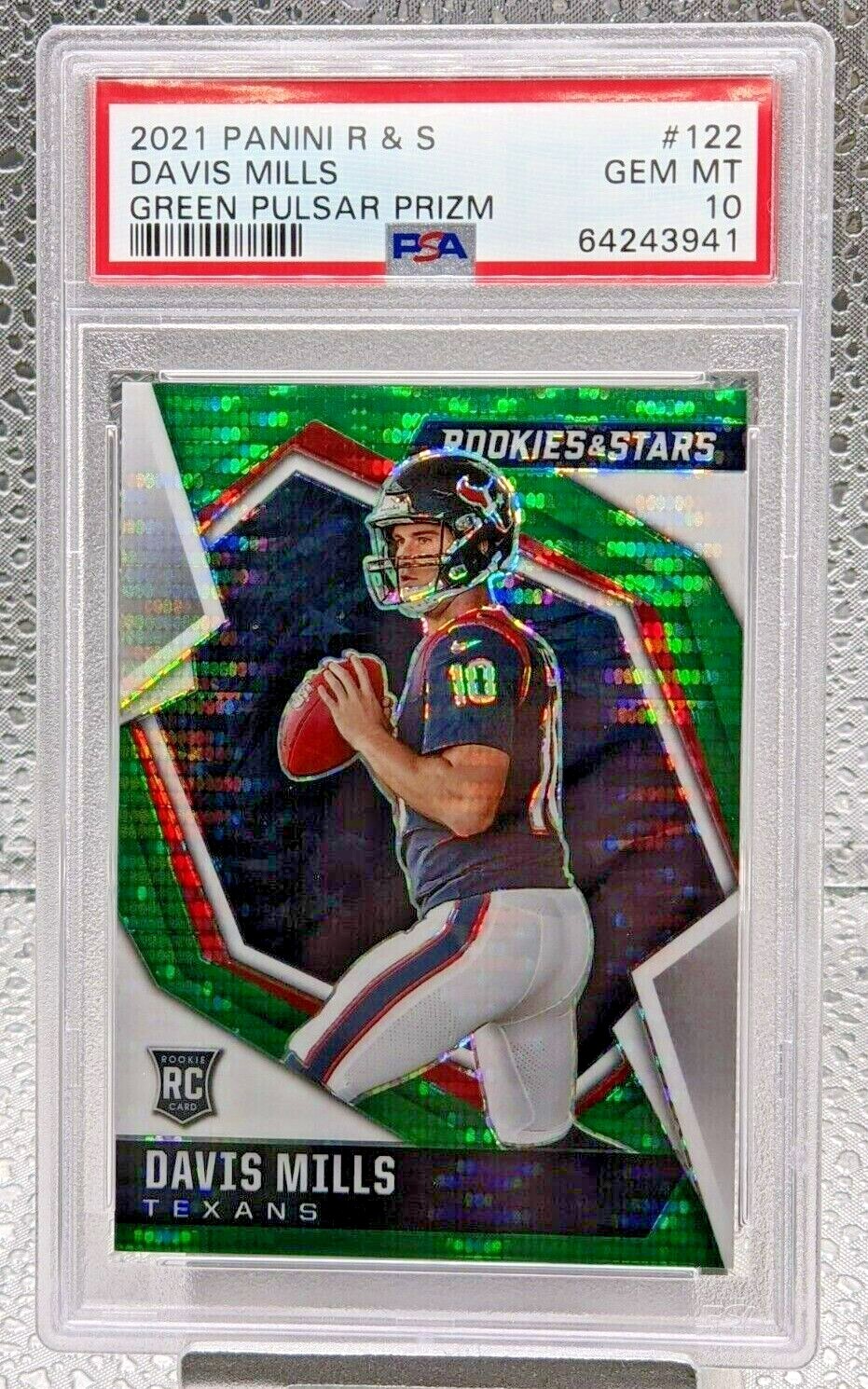 Davis Mills Panini Rookies & Stars #122 Green Pulsar
