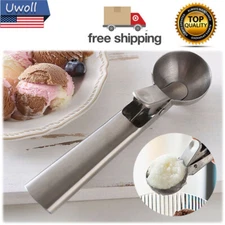 Stainless Steel Ice Cream Scoop With Easy Trigger Cookie Watermelon Dough Spoons