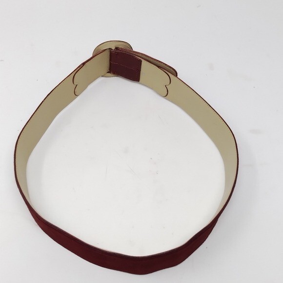 Valentino Garavani Burgundy Suede Leather Belt size 70 | eBay display picture 3