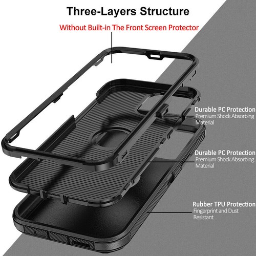 For iPhone 13 Pro 13 Mini 13 Pro Max Shockproof Defender Case Cover+Belt Clip - Picture 20 of 71