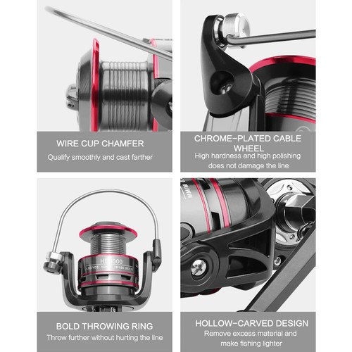 Fishing Reel Spinning Reel 8KG Max Drag Handle Line Spool Fishing Accessories - Picture 3 of 19