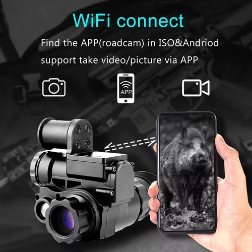 NVG10 Monocular Night Vision Goggles 1080P WiFi for Hunting Observation Mount - Picture 12 of 21