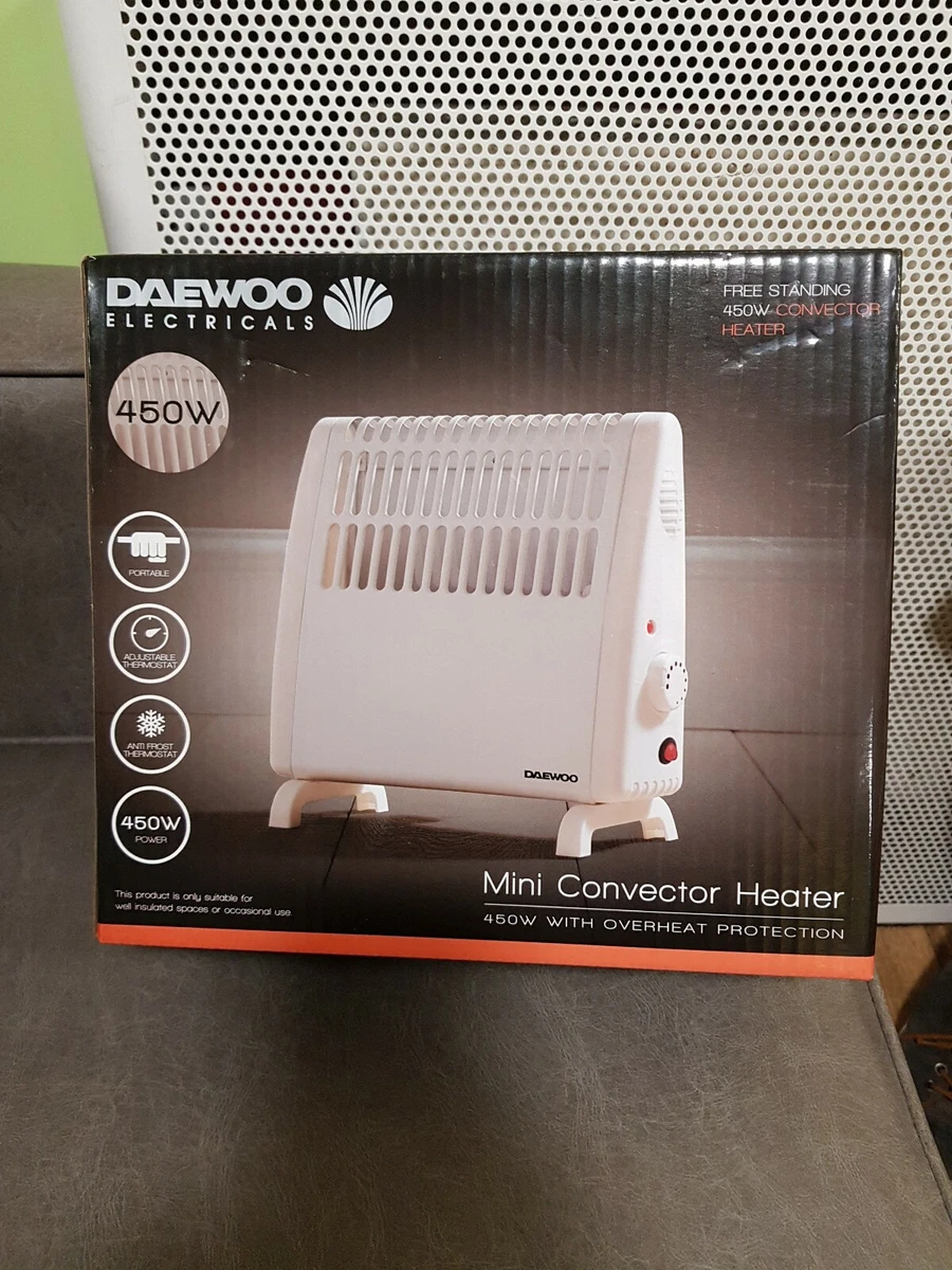 Daewoo Mini Convector 450W Heater Free Stand With Protection u0026amp; Silent  Operation | eBay