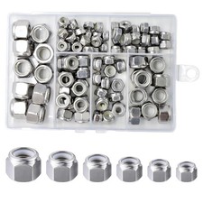 100pcs Self Clinching Nuts Kit 304 Stainless Steel Self-Lock Nylon Inserted H...