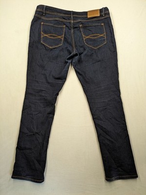 Okay Damen Jeans Gr 46 Dunkelblau Waschung Denim Stretch Straight Leg 5-Pocket