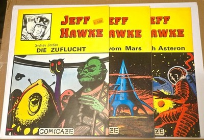 3 Jeff Hawke Comic Bücher 1979-1981 Comicaze Verlag