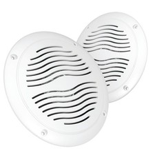 5-inch Water Resistant Outdoor Speakers, Dual Cone, 25W Peak Power, Marine an...