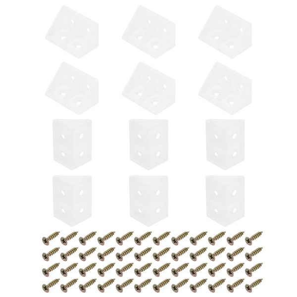 12Stk Eckwinkel, 19X32X19Mm Nylon Regalwinkel Mit Schrauben (Transparent)-image