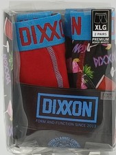 Dixxon Men's Premium Boxer Briefs Extra Large Red / Blue Print Two Pack NEW