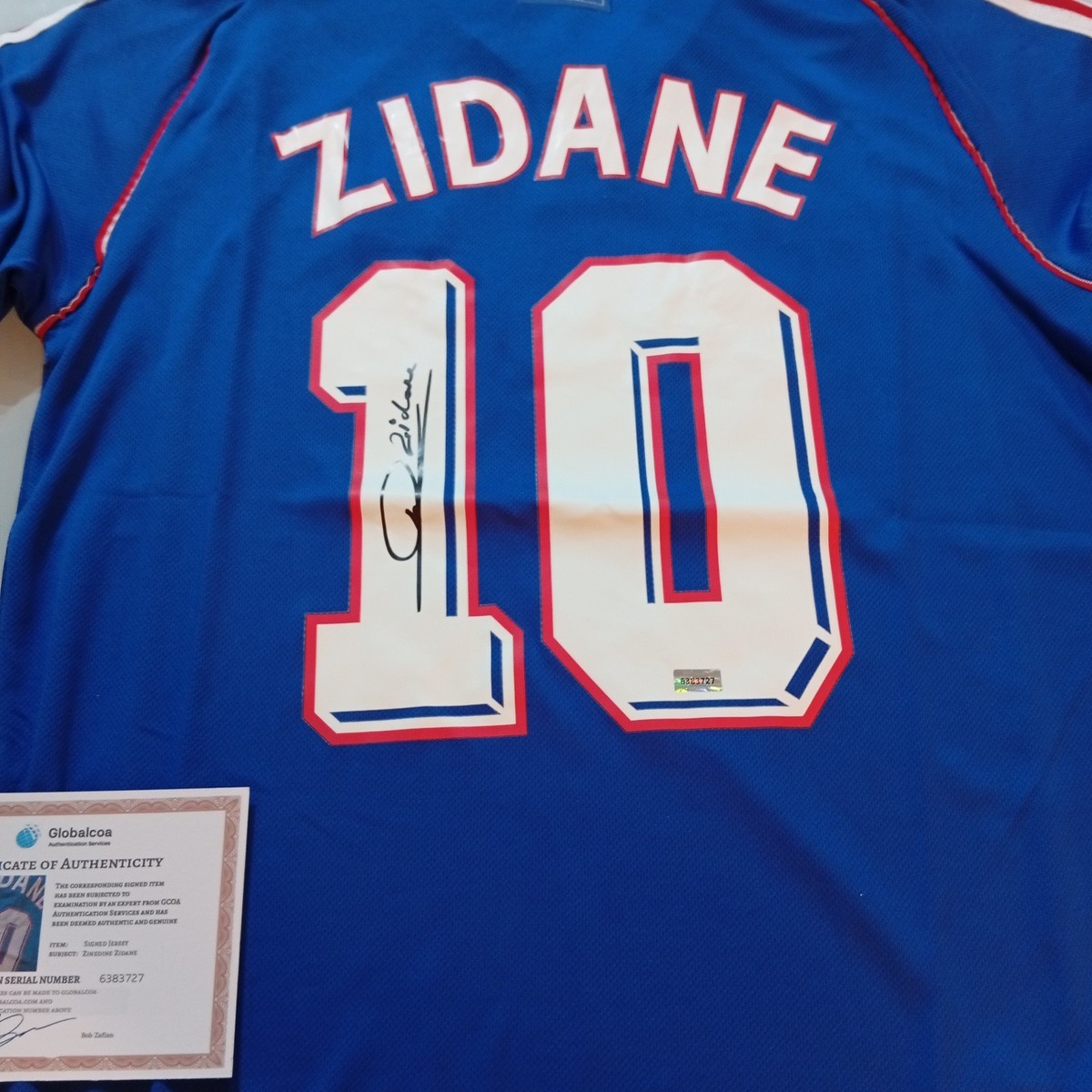 Zinedine Zidane Signed FIFA World Cup 1998 France Jersey + COA | eBay