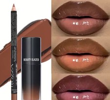 Smooth Lip Liner Set - Lip Combo Waterproof Liner Makeup Moisturizing Lip Gloss