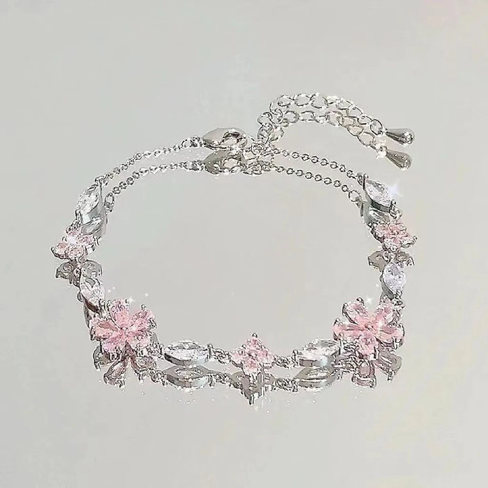 Bracciale cuore argento elettrolitico alla moda con elementi di design unici - Immagine 2 di 4
