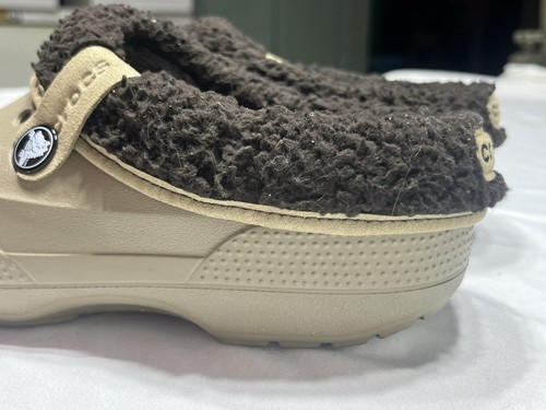 Crocs Blitzen II Faux Fur Lined Clog Mens 4 Women's 6 Tan Brown Slip On Comfort - Picture 4 of 10