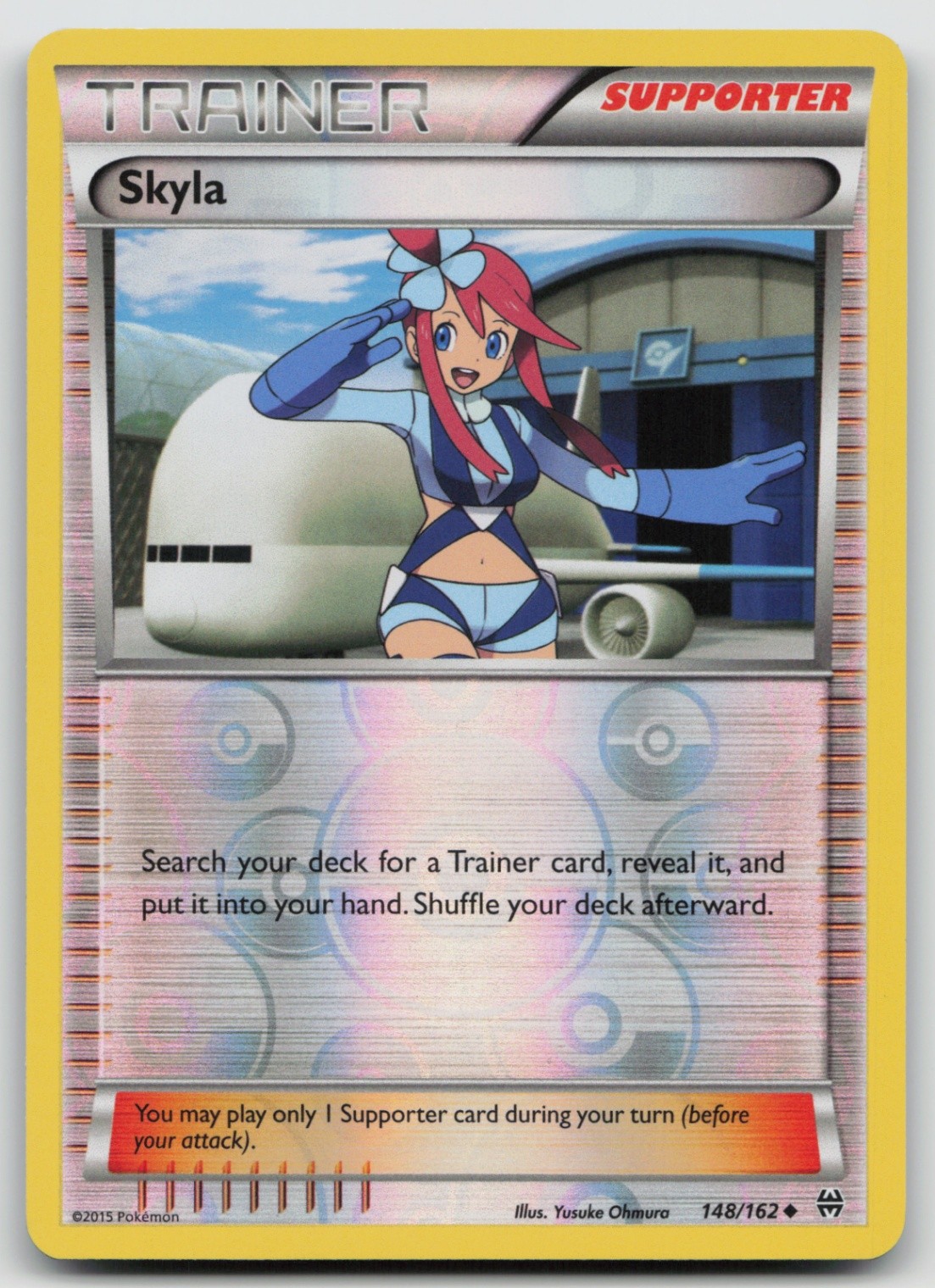 Reverse Holo Skyla 134/149 Boundaries Crossed Uncommon Pokemon TCG Card