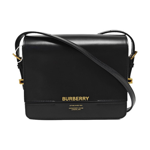 BURBERRY Grace Shoulder bags Leather Black Free Shipping | Duties Paid