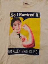 Vtg 90s Tim Allen Comedy M.A.P.  Tour T Shirt Home Improvement So Rewired It '91