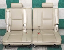 14 Escalade Tan Leather Rear Backseat 3rd Row Removable Seats Pair Wty Oe Oem
