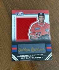 Jordan Daphney 2017 USA Baseball Gold Ink Auto Jersey #136 Wilson College 29/43