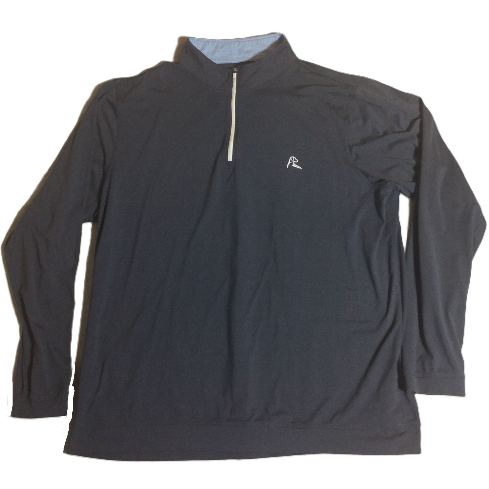 Rhoback 1/4 Zip Golf Performance Pullover Men's 3XL Gray Mock Neck Stretch Logo