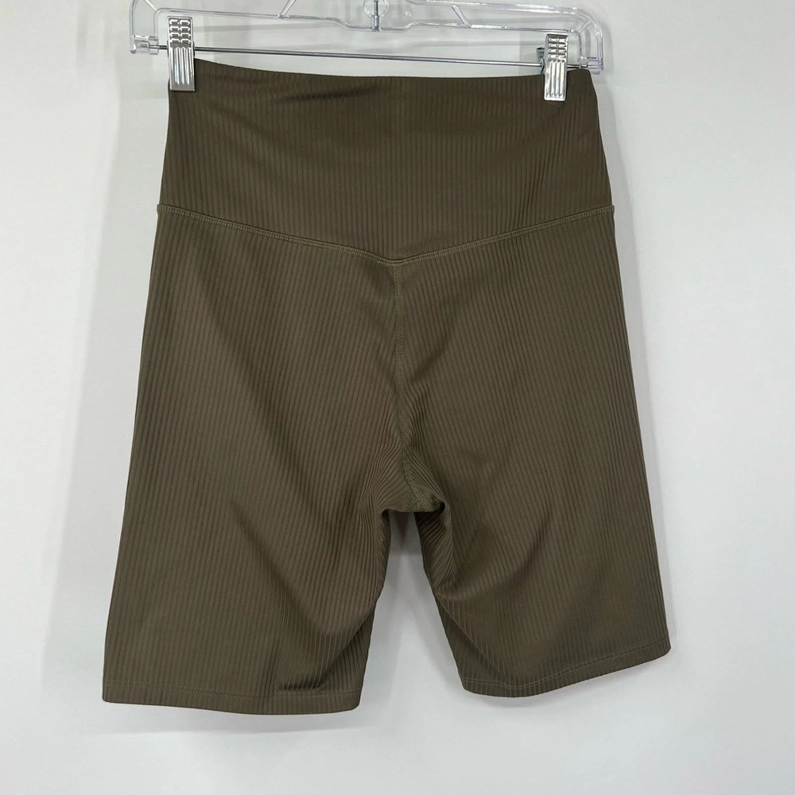 girlfriend-collective high rise ribbed biker shorts