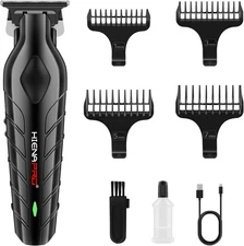Professional Hair Beard Trimmer for Men Clippers Barber with T Black 