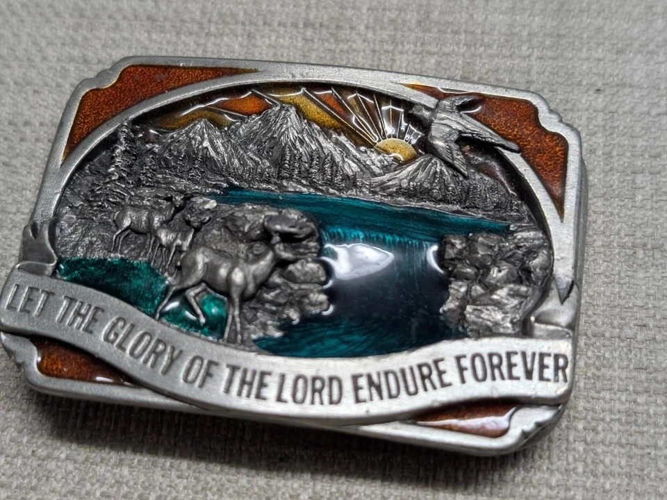 De colección BIBLIA verso de escritura SISKIYOU hebilla de cinturón paloma RELIGIOSA PARQUE NACIONAL Foto 2 de 4