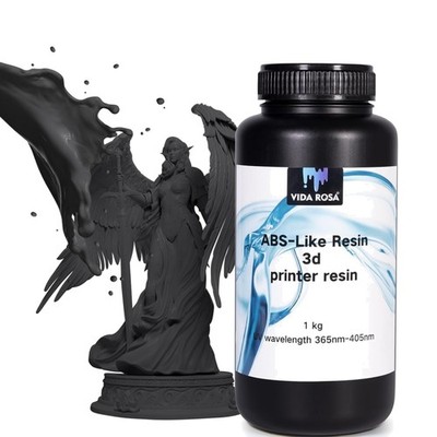 VIDAROSA ABS-ähnliches 3D-Drucker-Harz 1 kg Schwarz für LCD/DLP 3D-Druck