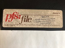PFS File Apple II / Apple II Home Computers